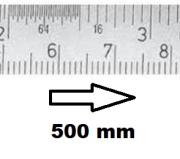 HORIZONTAL FLEXIBLE RULE CLASS II LEFT TO RIGHT 500 MM SECTION 20x1 MM<BR>REF : RGH96-G2500D1I0